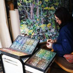 Patricia Cain in her studio 