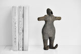 Title: Clowning Around Artist: Sally Fitchard Medium: clay abstract sculpture Size: 13.5 cm x 11.6 cm x 7.4 cm (in situ, on book-shelf beside books)