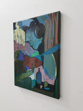 Gordy Livingstone's 'Let It All Go' oil and acrylic on canvas photographed from the right