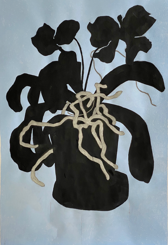 Maureen Nathan 'Orchid' charcoal and pastel on fabiano paper (unframed) Broth Art