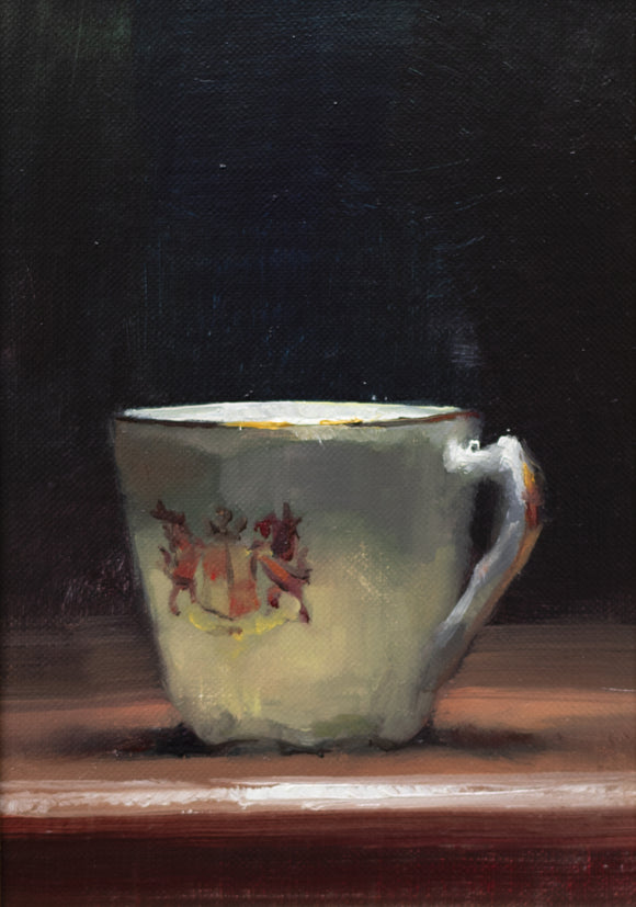 Title: Welsh Cup Artist: Andrew Sinclair Medum: Oil on board Size: 18 x 12 cm 