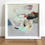 Rue Asher's 'Hanging Cloud' in a white floating frame.