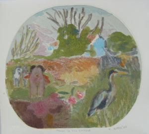 Heron in the Orchard by Kathleen Cottell