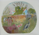 Heron in the Orchard by Kathleen Cottell
