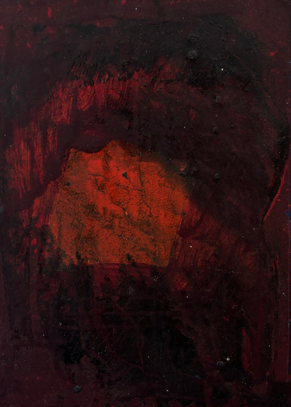 Abstract art with dark red and black colors