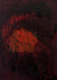 Abstract art with dark red and black colors