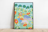 Example of Imo Crossland's "Spring" in frame and in situ. Size A1