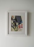 Benjamin West's 'Untitled Flower Project 1' in frame.