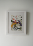 Benjamin West's 'Untitled Flower Project 2' in frame. Framed size: 31cm x 26cm
