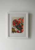 Benjamin West's 'Untitled Flower Project 3' in frame. Framed size: 31cm x 26cm
