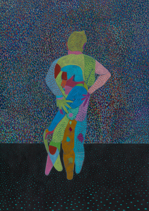 Title: Evening Gloom Artist: Greg Genestine-Charlton Medium: colour pencil, acrylic on paper Size: 42cm x 29cm (unframed)