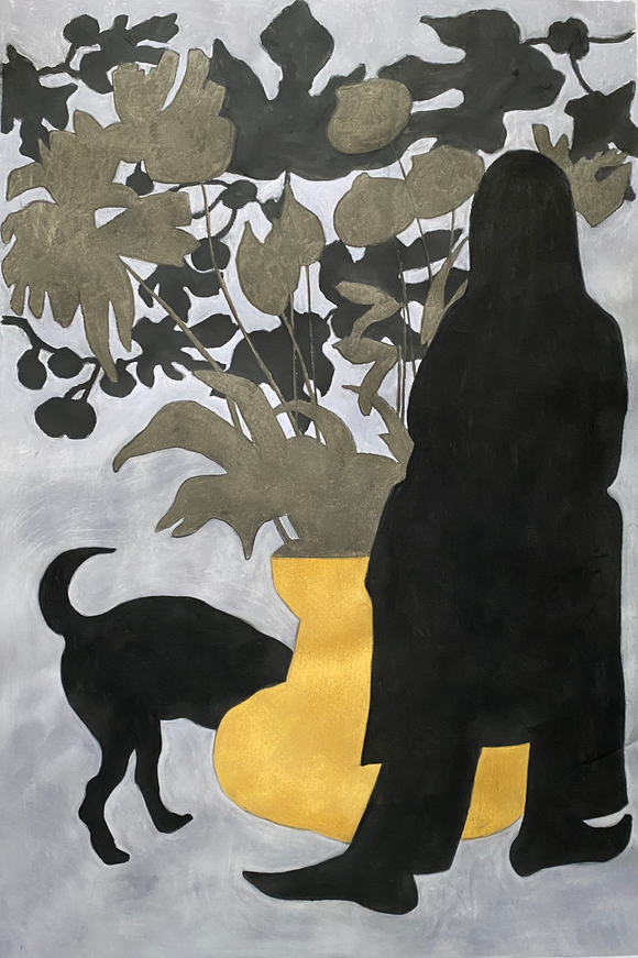 Maureen Nathan 'Black Dog' charcoal and pastel on fabiano paper. Broth Art