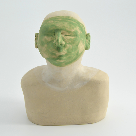 Title: Moss Man Artist: Sally Fitchard Medium: clay sculpture FRONT