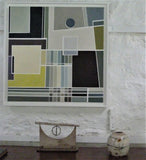 Fiona MacRae's 'By the Wind Sailor' framed and in situ.