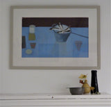 Fiona MacRae's 'Sprat Pan' framed. Photographed in situ. 
