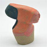 Title: Red in orange Artist: Sally Fitchard Medium: clay sculpture SIDE PROFILE