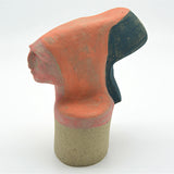 Title: Red in orange Artist: Sally Fitchard Medium: clay sculpture SIDE ELEVATION