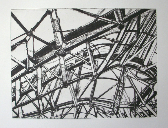 Patricia Cain 'Ribs and Cans' etching edition of 10 (available framed) Broth Art