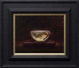 Title: Dragon Cup & Book Artist: Andrew Sinclair Medum: Oil on board Size: 20 x 25 cm (photographed in black frame)