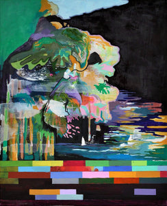 Title: Block (mental) Artist: Gordy Livingston Medium: oil on canvas (framed in wooden frame) Size: 80 cm x 60 cm 
