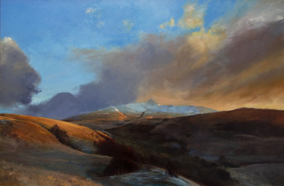 January light over Beinn Resipole by Andrew Sinclair, oil on linen 80 x 120 cm (landscape painting)